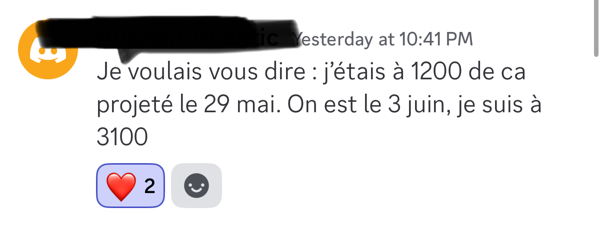 Témoignage d’une élève : « Je voulais vous dire : j’étais à 1 200 € de CA projeté le 29 mai. On est le 3 juin, je suis à 3 100 €. »